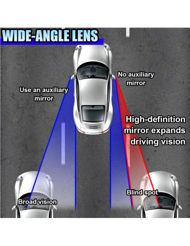 Espejo de Punto Ciego LHDOS Ajustable 5x5 cm Convexo