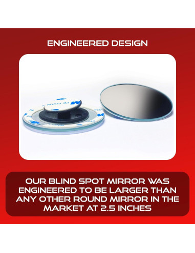 Espejo Convexo de Punto Ciego Utopicar 2.5" - 2 Piezas