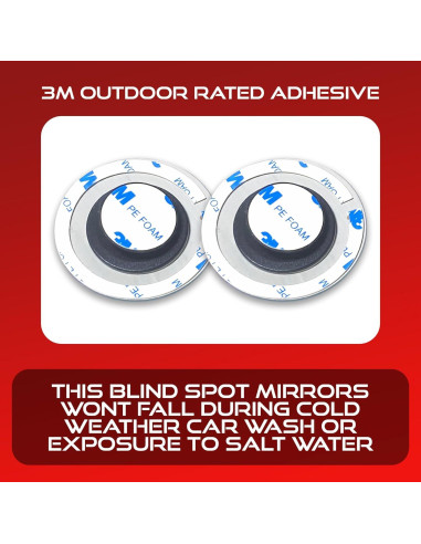 Espejo Convexo de Punto Ciego Utopicar 2.5" - 2 Piezas