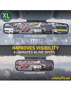 Espejo Retrovisor Panorámico Goodyear GY1701 43.8 cm Antirreflejo 2