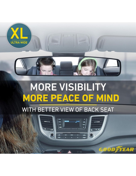 Espejo Retrovisor Panorámico Goodyear GY1701 43.8 cm Antirreflejo