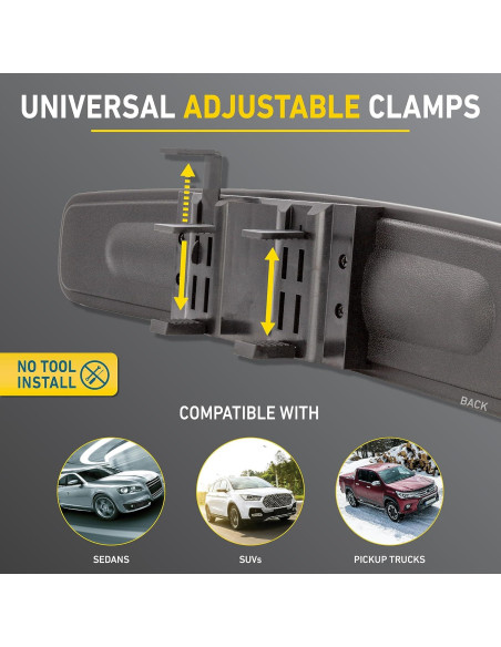 Espejo Retrovisor Panorámico Goodyear GY1701 43.8 cm Antirreflejo