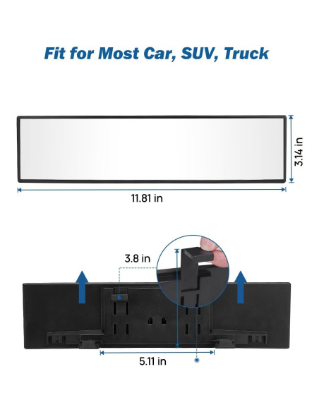 Espejo Retrovisor Curvado Ampliado JOYTUTUS 1250 - Reduce Punto Ciego