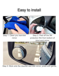 Espejos de Punto Ciego KEWAYO 50mm Convexos Ajustables 360 2