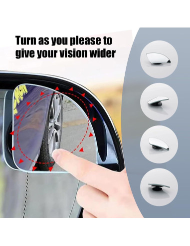 Espejo de Punto Ciego Sephile SEPMDJ01 5 cm Convexo Ajustable