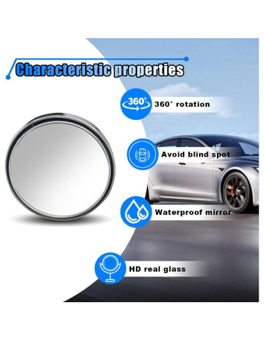 Espejo de Punto Ciego BDZMC 5.79 cm Ajustable Convexo