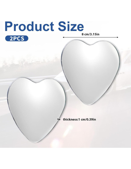 Espejos Convexos de Punto Ciego Piriuuo 2 Pcs 6x5cm Ajustables