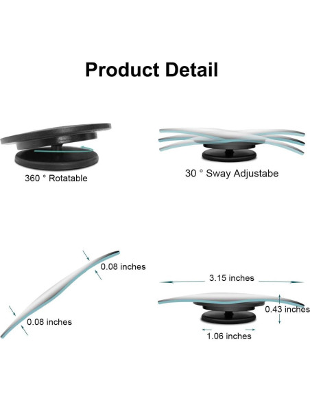 Espejo de Punto Ciego POMFW 2" Convexo con Adhesivo 3M