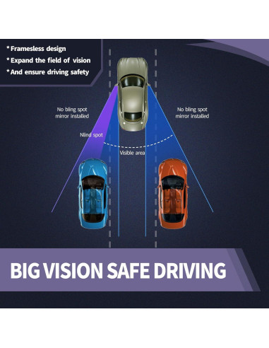 Espejos de Punto Ciego Leediga 2 Pcs Ajustables 4.57 cm