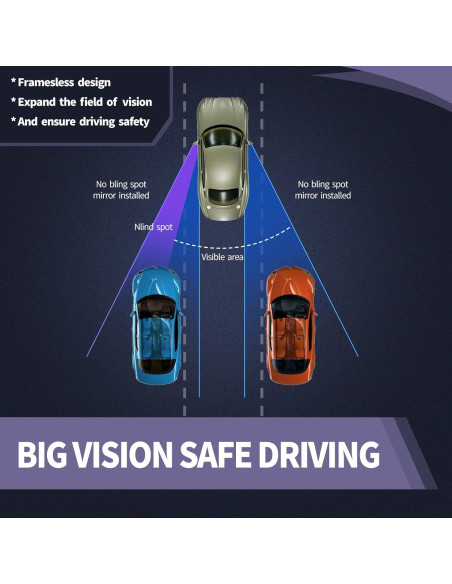 Espejos de Punto Ciego Leediga 2 Pcs Ajustables 4.57 cm