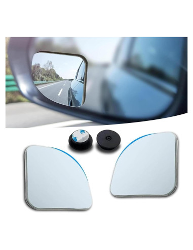 Espejos de Punto Ciego ijuicy ICYMDJ01 HD 2 Pcs Ajustables