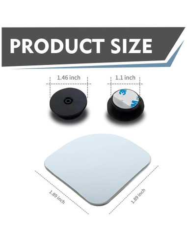 Espejos de Punto Ciego ijuicy ICYMDJ01 HD 2 Pcs Ajustables