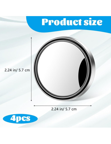 4 Espejos Convexos de Punto Ciego YUXIANLB 5.7 cm Ajustables