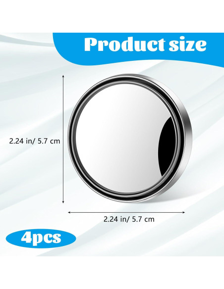 4 Espejos Convexos de Punto Ciego YUXIANLB 5.7 cm Ajustables