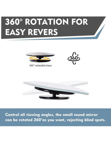 Espejos de Punto Ciego ijuicy ICYMDJ01 HD 2 Pcs Ajustables