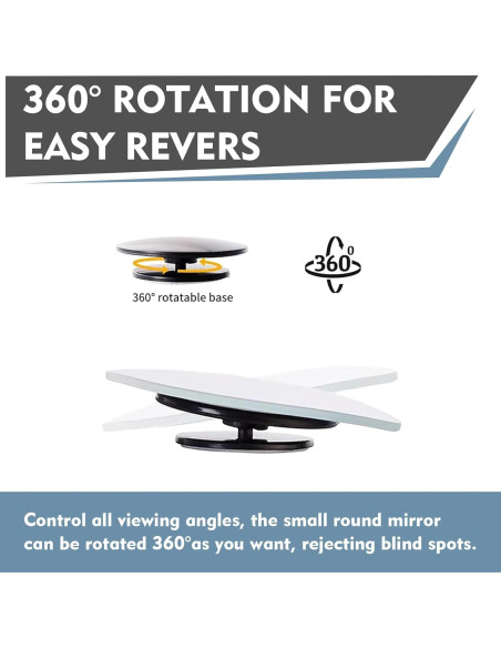 Espejos de Punto Ciego ijuicy ICYMDJ01 HD 2 Pcs Ajustables