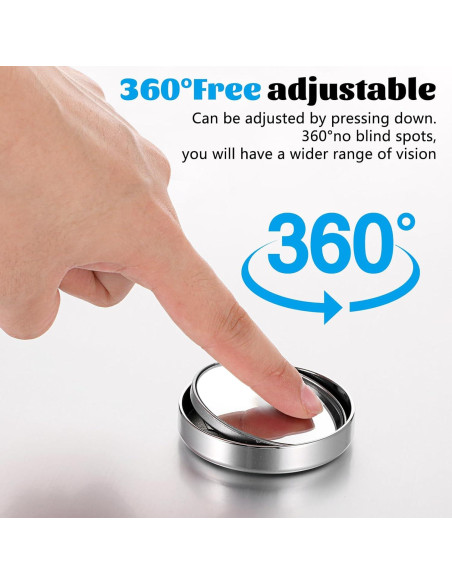 4 Espejos Convexos de Punto Ciego YUXIANLB 5.7 cm Ajustables