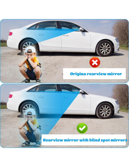 4 Espejos Convexos de Punto Ciego YUXIANLB 5.7 cm Ajustables