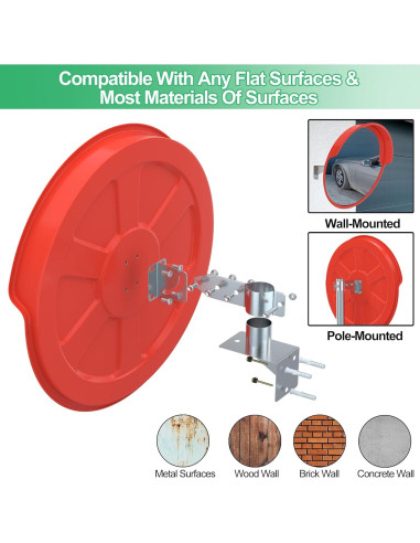 Espejo Convexo de Tráfico 61 cm - Seguridad y Visibilidad