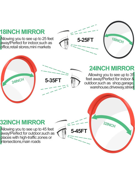 Espejo Convexo de Tráfico 61 cm - Seguridad y Visibilidad
