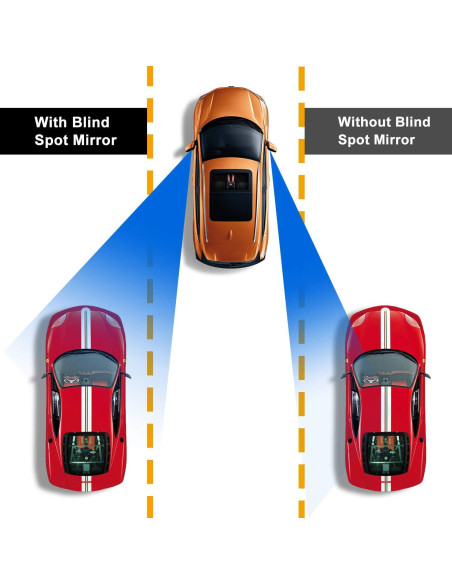 Espejos de Punto Ciego DXGTOZA 2" Redondos Ajustables HD