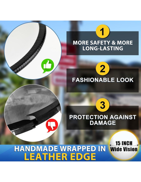 Espejo Convexo de Tráfico Angooni 38 cm Ajustable Seguridad