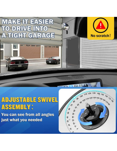 Espejo Convexo de Tráfico Angooni 38 cm Ajustable Seguridad