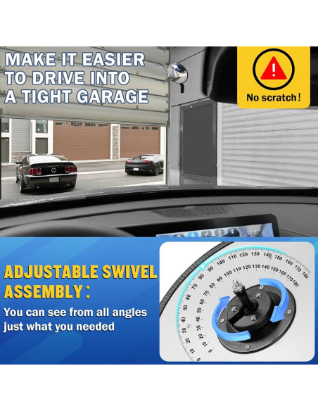 Espejo Convexo de Tráfico Angooni 38 cm Ajustable Seguridad