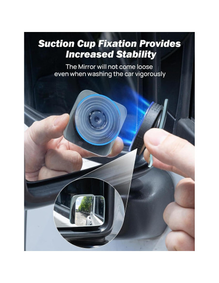 Espejos de Punto Ciego JOYTUTUS 2 Piezas Convexos Ajustables