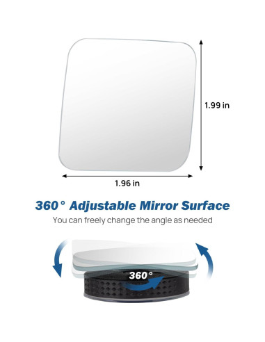 Espejos de Punto Ciego JOYTUTUS 2 Piezas Convexos Ajustables