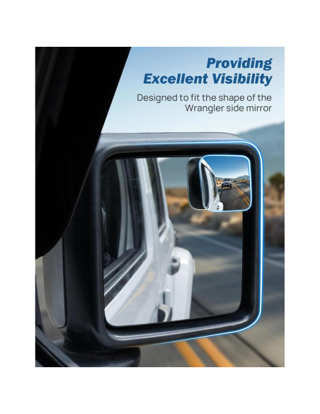 Espejos de Punto Ciego JOYTUTUS 2 Piezas Convexos Ajustables