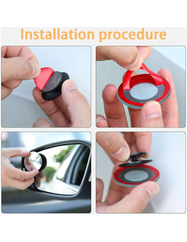 Espejo de Punto Ciego BLAU GRUN 2" Convexo HD Sin Marco