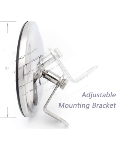 Espejo Convexo Redondo Boursin 12.7 cm Ajustable para Camiones