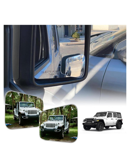 Espejo de Punto Ciego SUNPIE para Jeep Wrangler JK JL Ajustable