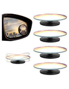 Espejo Convexo Redondo FdcLixuvol para Punto Ciego - 4 Pcs