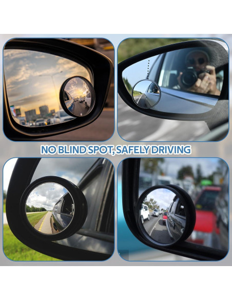 Espejo Convexo Redondo FdcLixuvol para Punto Ciego - 4 Pcs