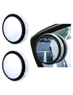 Espejo de Punto Ciego Zpana 5.7cm con Rhinestones - 2 Piezas