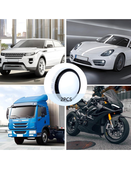 Espejo de Punto Ciego Zpana 5.7cm con Rhinestones - 2 Piezas