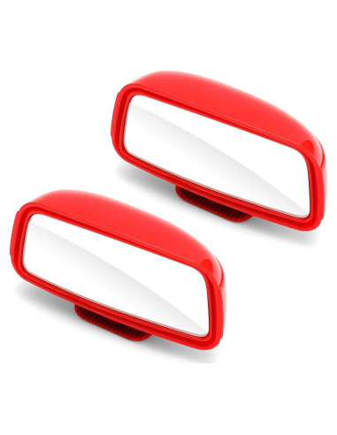 Espejo de Punto Ciego Berfi Life Rojo - 2 Paquete Ajustable