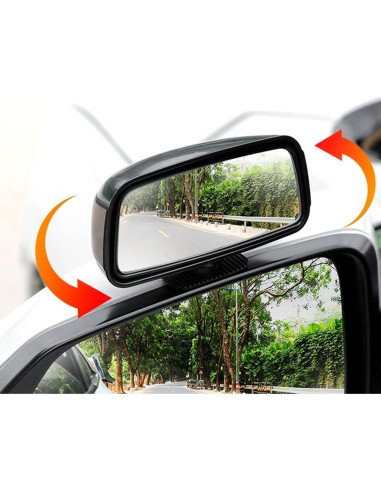 Espejo de Punto Ciego Berfi Life Rojo - 2 Paquete Ajustable