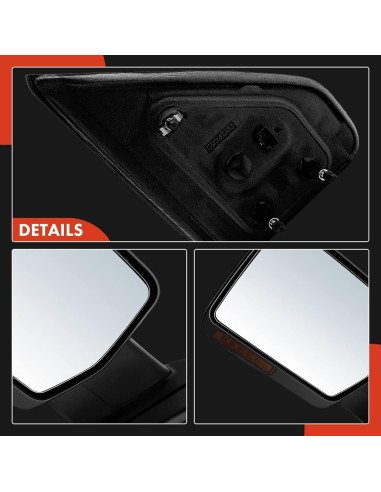 Espejos Eléctricos A-Premium para Ford F-150 2009-2011 - Cromo