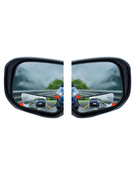 Espejos de Punto Ciego YIKANGHENG 9.9x3 cm Ajustables 2 Pcs
