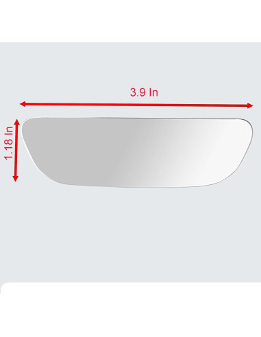 Espejos de Punto Ciego YIKANGHENG 9.9x3 cm Ajustables 2 Pcs