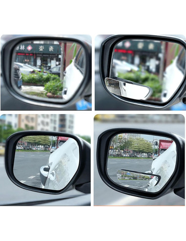 Espejos de Punto Ciego YIKANGHENG 9.9x3 cm Ajustables 2 Pcs