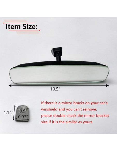 Espejo Retrovisor Sin Marco RLB-HILON 10.5" Universal