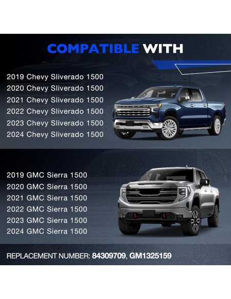 Espejo Calentado Misakomo Lado Derecho Chevy/GMC 2019-2024