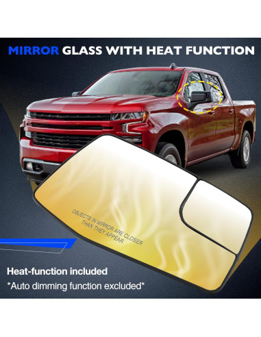 Espejo Calentado Misakomo Lado Derecho Chevy/GMC 2019-2024