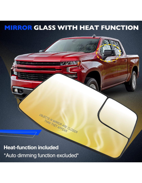 Espejo Calentado Misakomo Lado Derecho Chevy/GMC 2019-2024