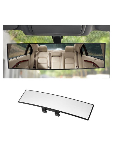 Espejo Retrovisor Convexo Panorámico Osilly 30.7x7.9cm Blanco
