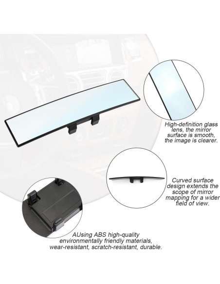 Espejo Retrovisor Convexo Panorámico Osilly 30.7x7.9cm Blanco Espejo Retrovisor Convexo Panorámico Osilly 30.7x7.9cm Blanco